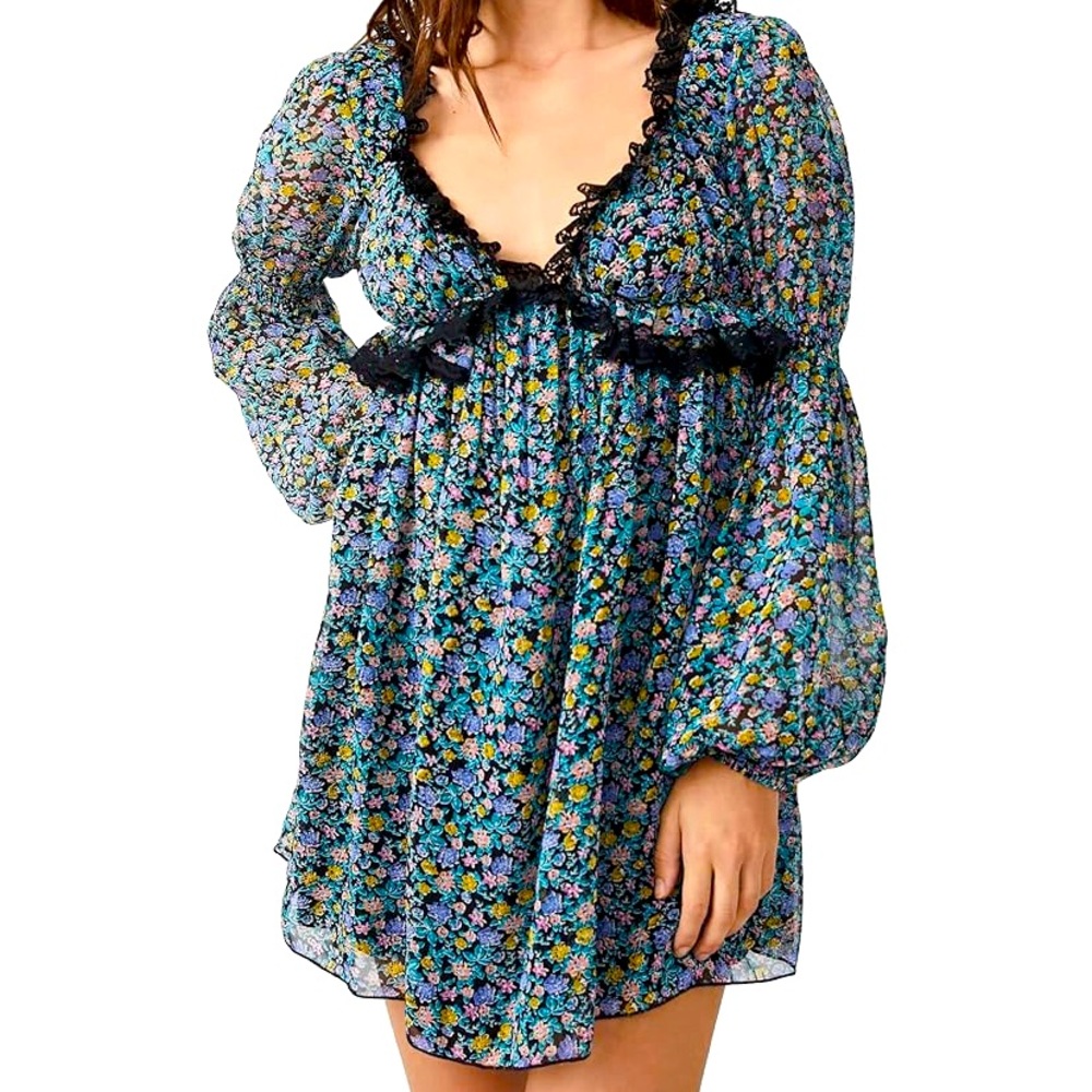 Free People Movement Pennie Floral Mini Dress XS